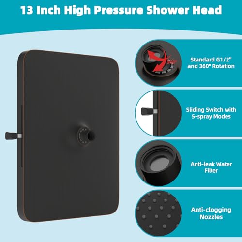 cUPC Certified 5 Spray Modes Shower Head