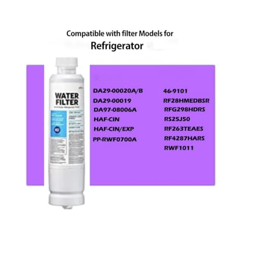 HAF-CIN/EXP Refrigerator Water Filter, Compatible with DA29-00020B Carbon Block Filtration, 99% Contaminant Reduction, 6-Month Life 2 Pack (2 Count)