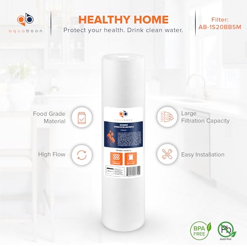 5 Micron 20 x 4.5 Whole House Water Filter Replacement Cartridge Set (3 Count)