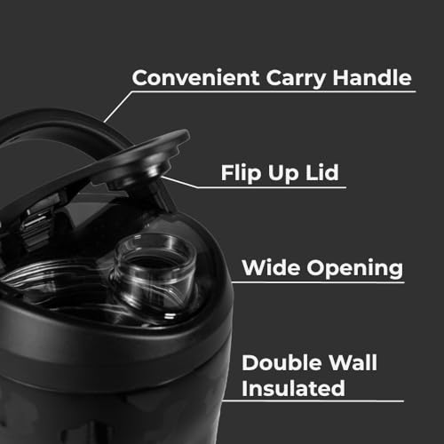 Insulated Protein Shaker Bottle 24oz