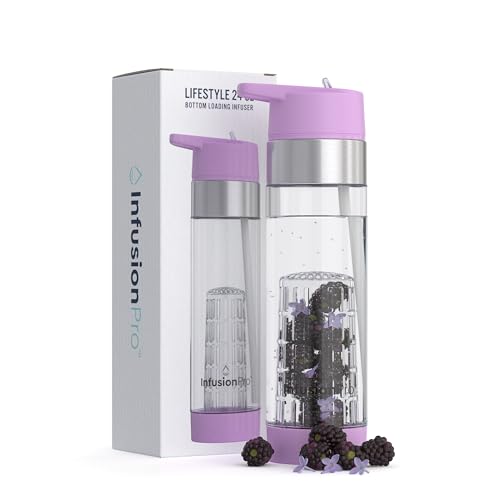 Fruit Infuser Water Bottle with Straw Lid 24 oz