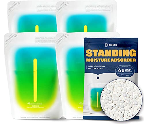 4 Packs Standing Moisture Absorbers to Control Excess Moisture for Basement