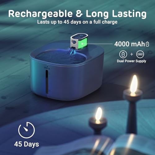 Runway Wireless Pump Cat Water Fountain with 4 Filters