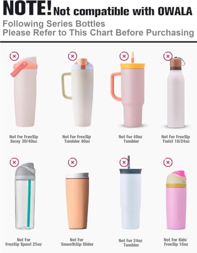 2PCS Silicone Boot for Owala FreeSip Water Bottle 40 oz