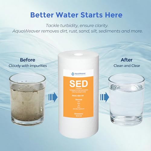 5 Micron 10" x 4.5" Whole House Sediment Water Filter (6 Count)