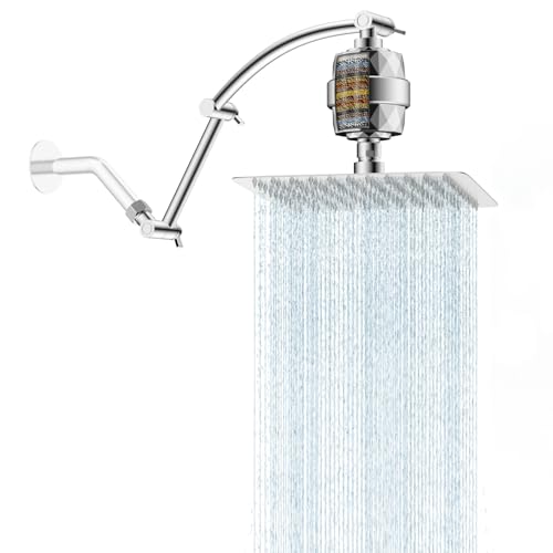 10'' Filtered Rain Shower Head with 16'' Extension Arm