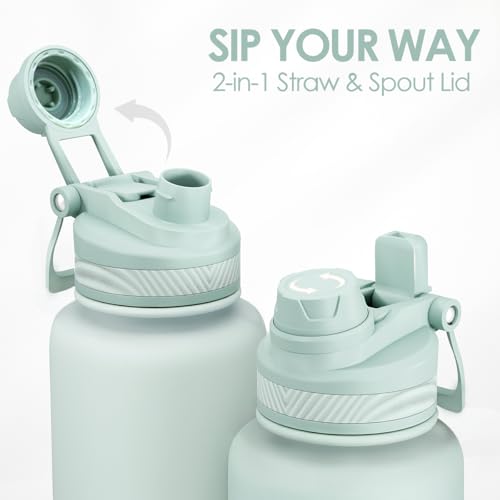 Stainless Steel Water Bottle with Strap 32oz
