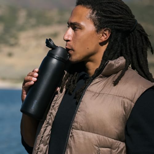 FreeSip Stainless Steel Water Bottle 40 oz Night Safari