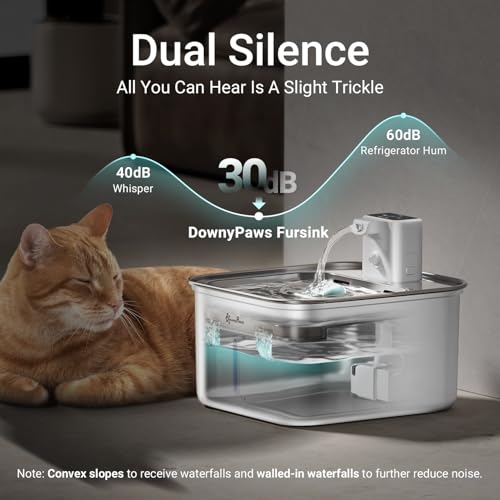 Cat Water Fountain Stainless Steel Wireless Automatic