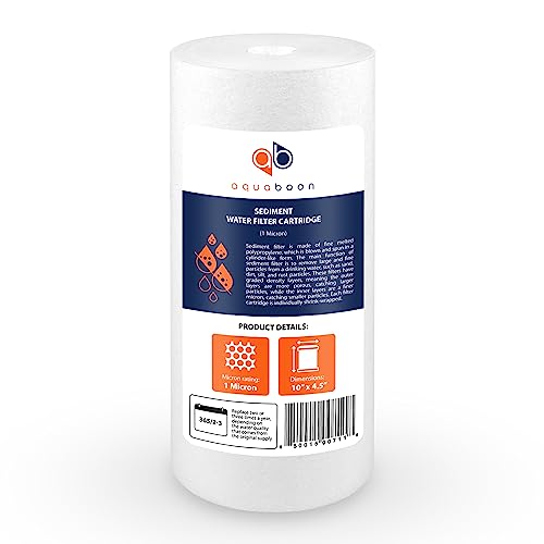 Whole House 1 Micron Water Filter 10 x 4.5 Against Sediment Water Filter Cartridge Replacement Compatible with DGD (4 Count)