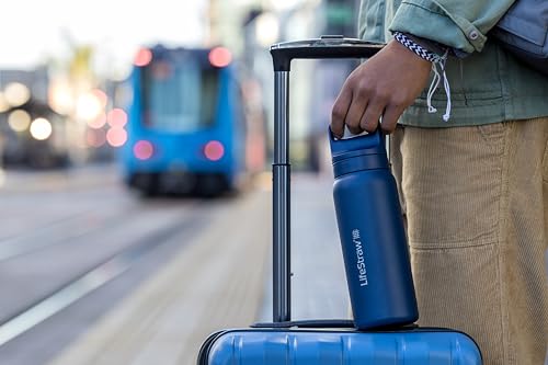 Go Series Insulated Stainless Steel Water Filter Bottle for Travel and Everyday Use Removes Bacteria