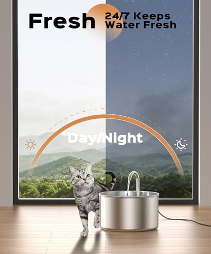 Cat Water Fountain Stainless Steel + 8 filters + 8 Sponges