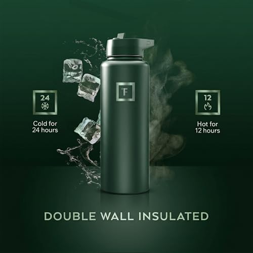 40 oz Wide Mouth Water Bottle with Straw