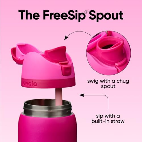 FreeSip Stainless Steel Water Bottle 40 oz Read My Lips