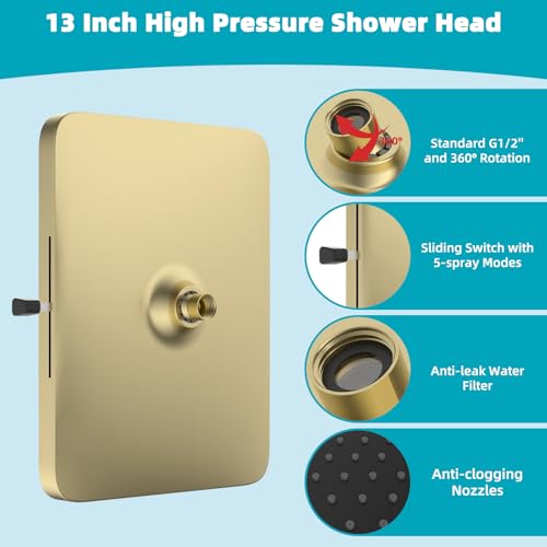 5 Spray Modes Shower Head