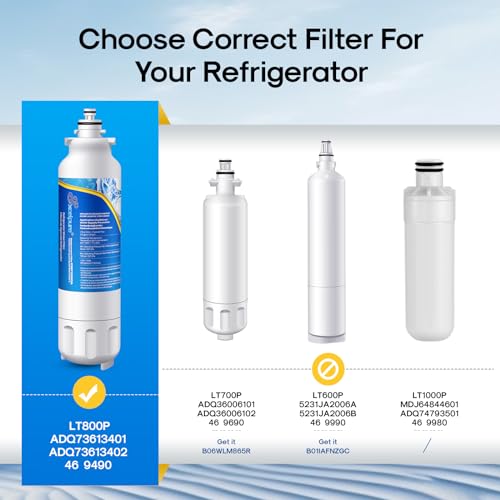 ADQ73613401 Water Filter Replacement for LG LT800P (3 Count)
