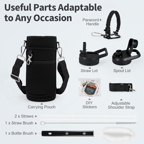 32 oz Insulated Water Bottle with Straw