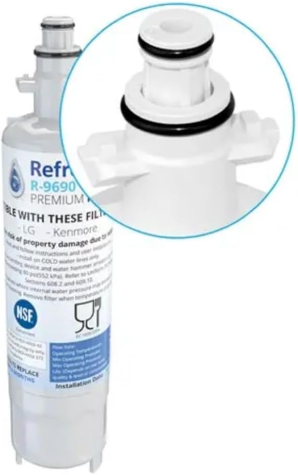Refresh NSF-53 Refrigerator Water Filter, Compatible with Kenmore 46-9690 (1, Premium)