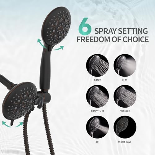 Dual 2 in 1 Shower System with Tub Spout