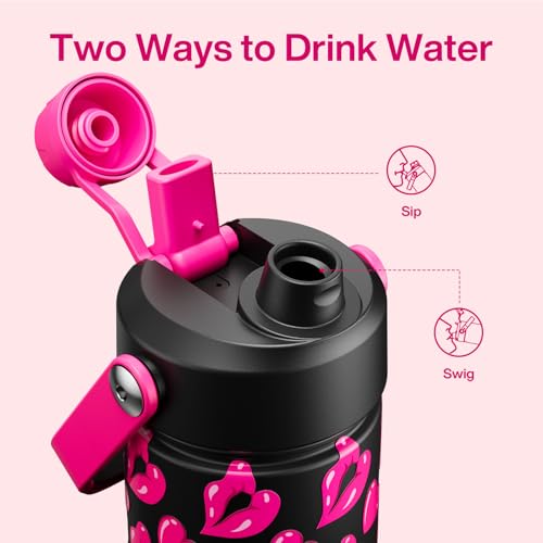 Insulated Water Bottle with Straw Stainless Steel Water Bottle