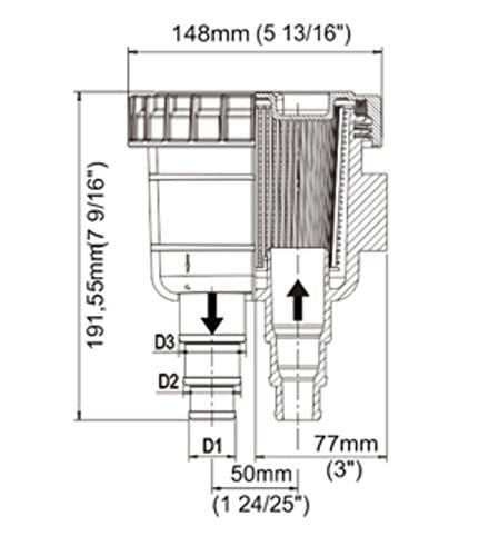 Raw Cooling Water Intake Basket Strainer for Seawater Marine & Boat