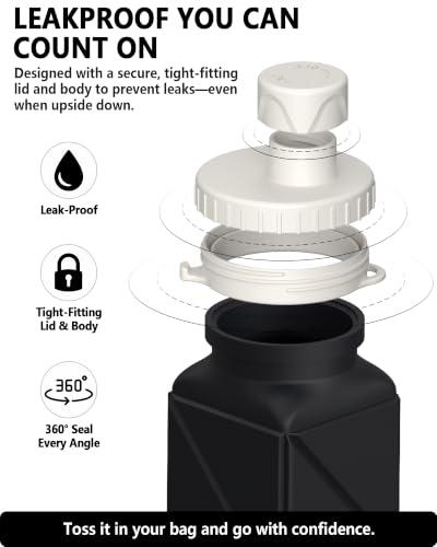 Collapsible Water Bottles 21oz (2 Count)