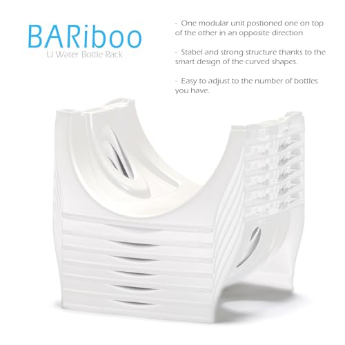 Stackable Water Bottle Storage Rack Best Water Jugs 5 Gallon Organizer. Jug Holder for Kitchen