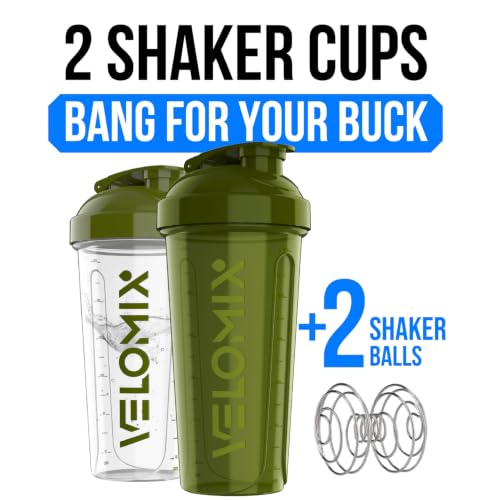 2 Pack 28oz Protein Shaker Bottle for Protein Mixes (2 Count)