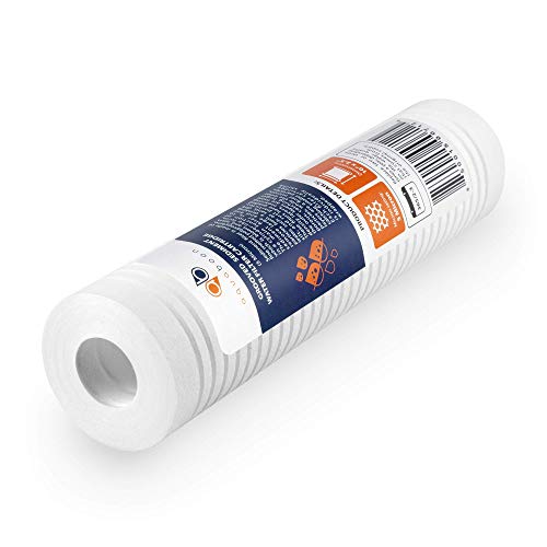 5 Micron 10 x 2.5 Grooved Sediment Water Filter Replacement for Whole House Filter Cartridge Compatible with AP110 (6 Count)