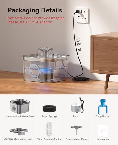 Stainless Steel Cat Water Fountain