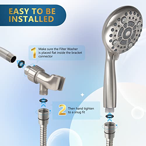 6 Spray Modes High Pressure Handheld Showerhead Set Upgraded