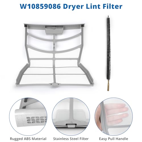 W10859086 Dryer Lint Screen Filter Replacement for Whirlpool Maytag Kenmore