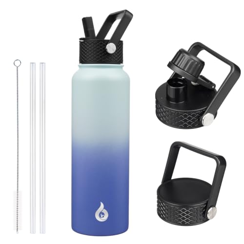 40oz Insulated Water Bottle with Straw Lid