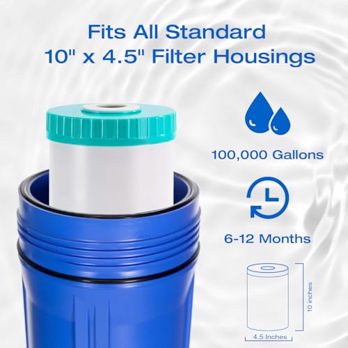 10" x 4.5" Iron Water Filter Cartridge for Well Water