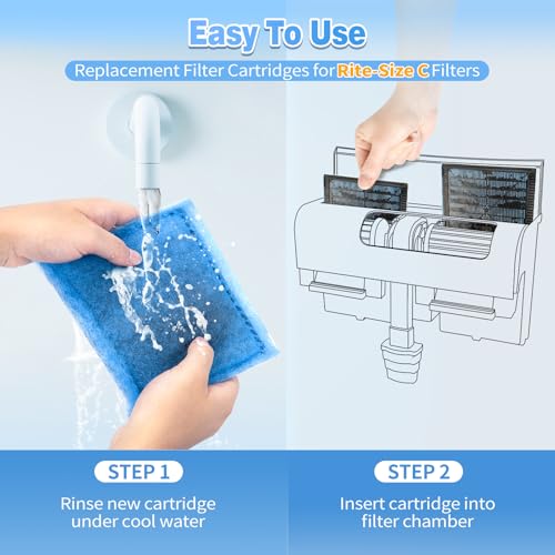 10 Pack Rite Size C Filter Cartridges Compatible with MarineLand Filters (10 Count)
