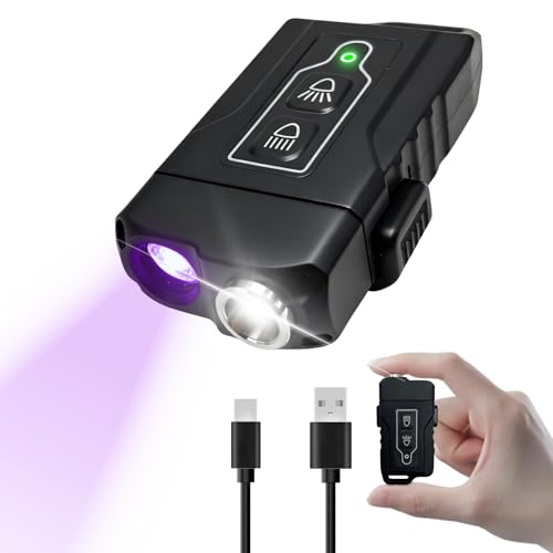 Flashlight Rechargeable with 365nm UV Black Light and White Light