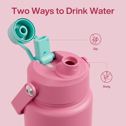 Insulated Water Bottle with Straw Stainless Steel Water Bottle