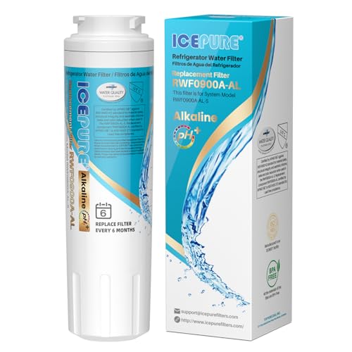 Alkaline UKF8001 Refrigerator Water Filter Replacement for Whirlpool EDR4RXD1