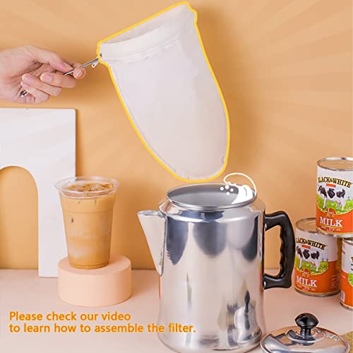 3 PCS Fine Mesh Strainer Bags with Handle (3 Count)
