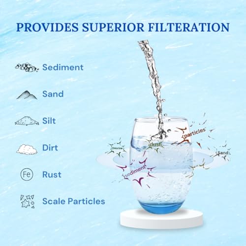 10" x 2.5" 5 Micron String Wound Sediment Filter Cartridge Replacement for HDX SWC