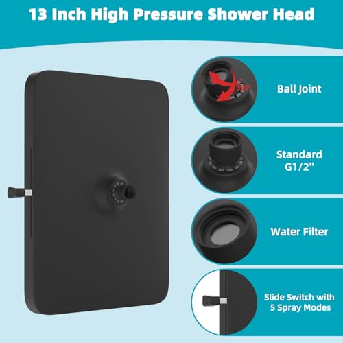 cUPC Certified 5 Spray Modes Shower Head