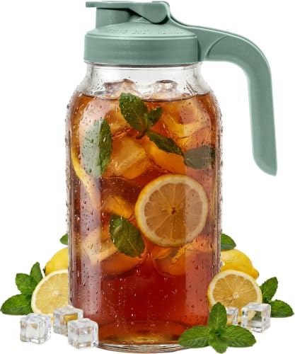 64 oz Mason Jar Glass Pitcher With Lid