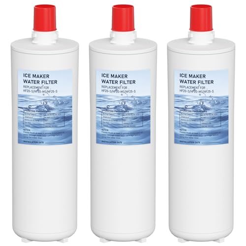 HF20-S HF20-MS HF25-S Water Filter Replacement Compatible with 3M High Flow Series Cartridge HF20-S, 5615103/HF20-MS, 5615109/HF25-S,5615203, Water Filtration System 3-Packs (3 Count)