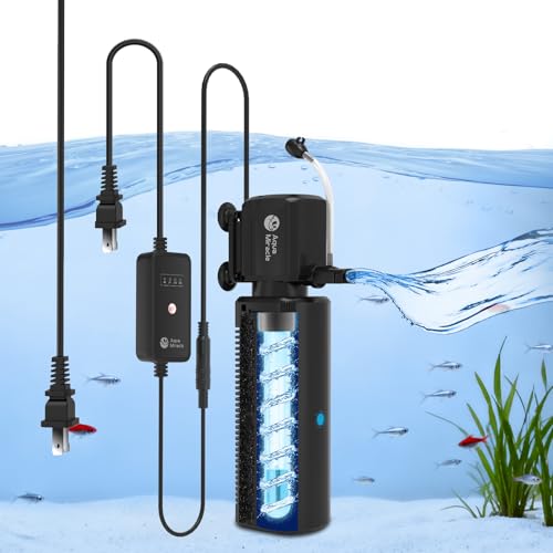 Fish Tank Filter with Timer & Filter Sponge