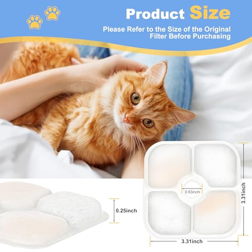 Cat Water Fountain Filter Replacement for PIXI Pet Water Fountain