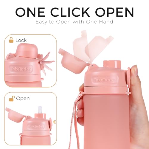 Collapsible Water Bottles with Straw for Travel