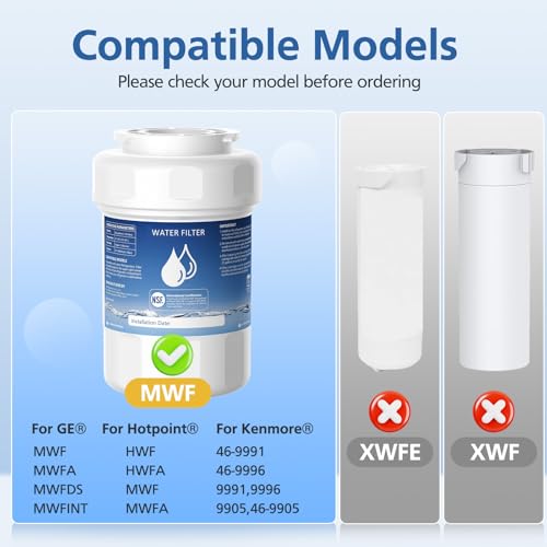 MWF Water Filter Compatible with GE® MWF® (4 Count)