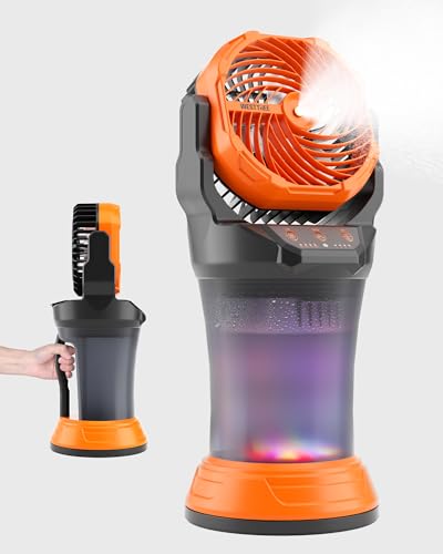 Portable Misting Fan with Large Battery Fan