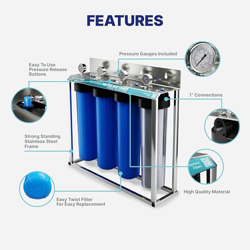 4 Stage Salt Free Water Softener Whole House Water Filter System