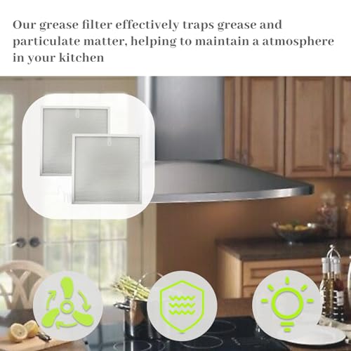 2Pcs Range Hood Grease Filter Fit for Broan BXT1 and Fit for NuTone AR1 Series Replace S99010467 99010467 5 (2 Count)